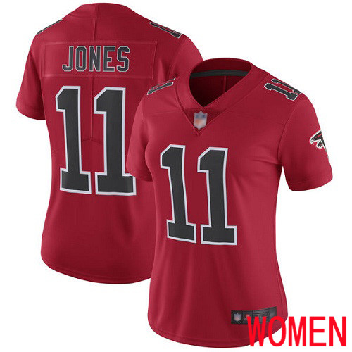 Atlanta Falcons Limited Red Women Julio Jones Jersey NFL Football #11 Rush Vapor Untouchable